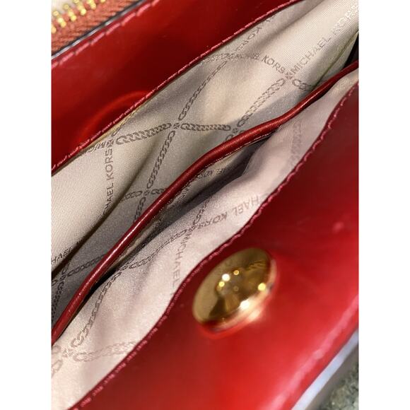 MICHAEL Michael Kors Gramercy Large Logo Satchel in Brown/Brandy Excellent - Picture 16 of 16